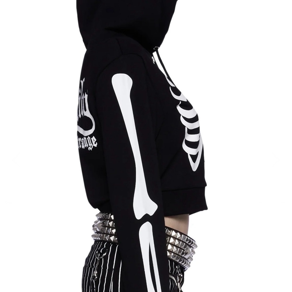 NWT EMILY THE STRANGE SKELLY HOODIE MEDIUM!!! - Picture 5 of 9